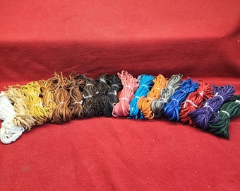 Deerskin Deer Leather 10 piece bundle- 1/8&quot; x 6 FT Lacing Cord String Craft F-5