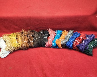 5 Yards 1/2 Inch Leather Lace 