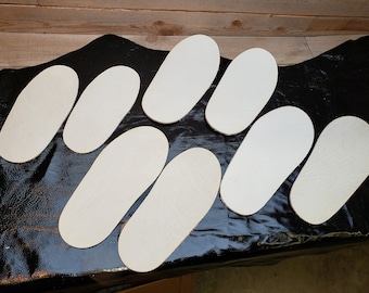 Leather Moccasin Soles-White Latigo-4 sizes available-C3