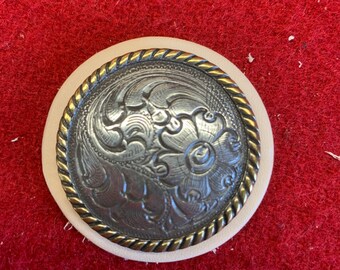 High Sierra Concho - Antique Silver and Gold Plate 1 1/2"