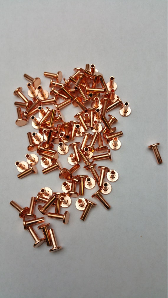 7/16 Tubular Rivets Copper Plate 7/16 100 Pack Y Etsy