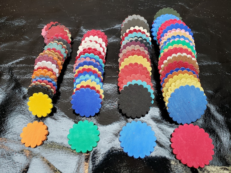 Leather Rosettes Concho's Bright ColorsC2 Etsy