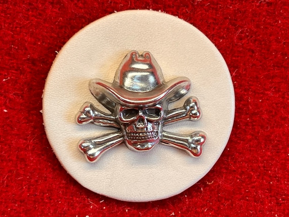 Crossbones Concho Antique Silver 