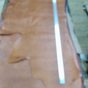 bridle/tooling Leather Side 2-3oz Dk. Tan Color belt/hoster leather- 05-51