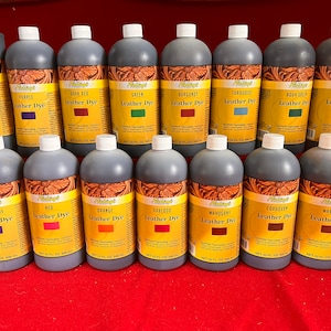 Leather Dye 32oz bottle -28 Colors To Choose From