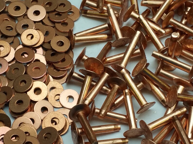 Copper Rivets and Burr # 9 - 1 Lb Box - 4 Sizes T4-1-4 - Etsy