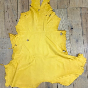 Deerskin/deer leather / Buckskin hide / Gold color / c12-pic35