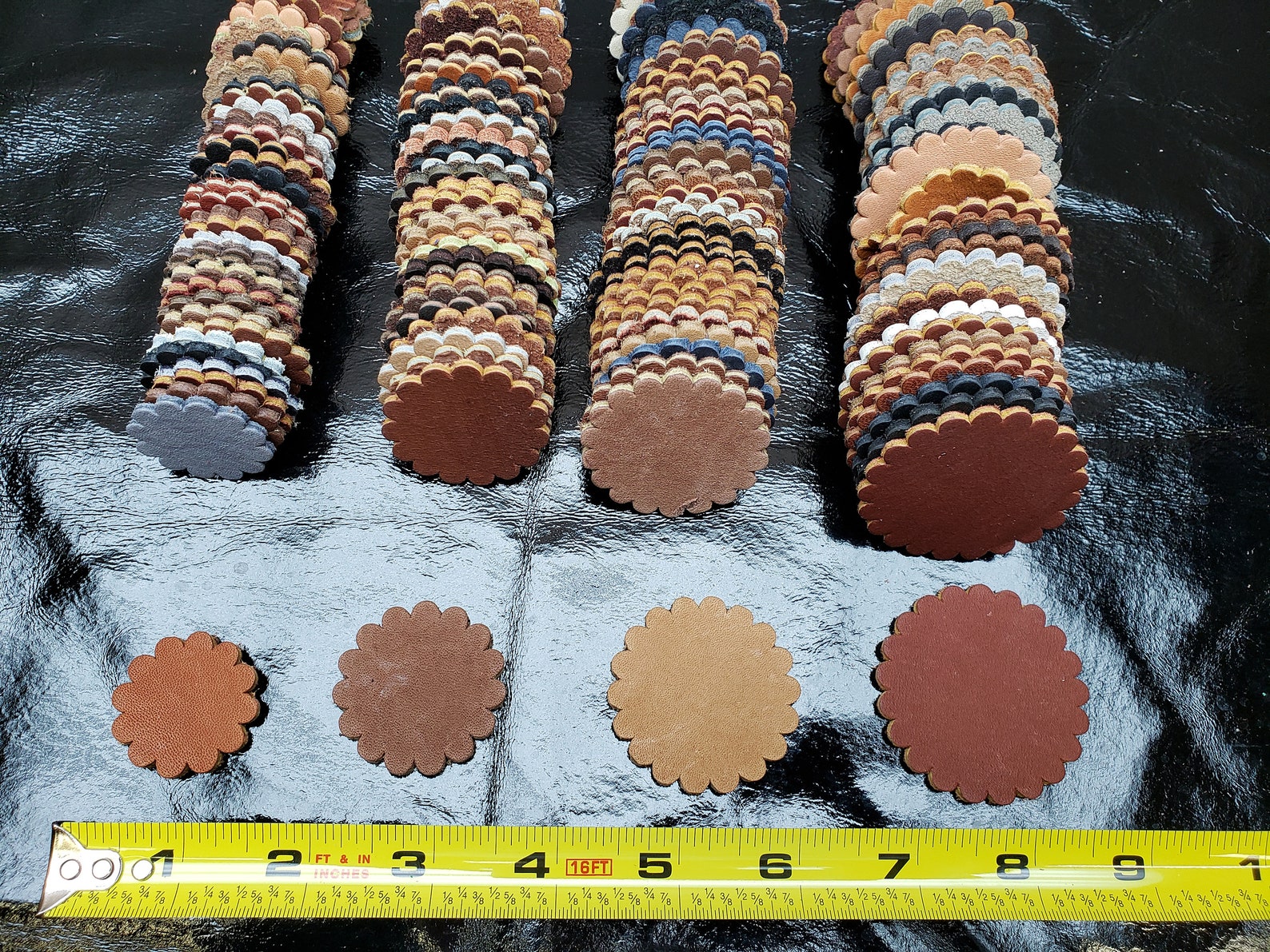 Leather Rosettes Concho's Natural Colorsc1 Etsy