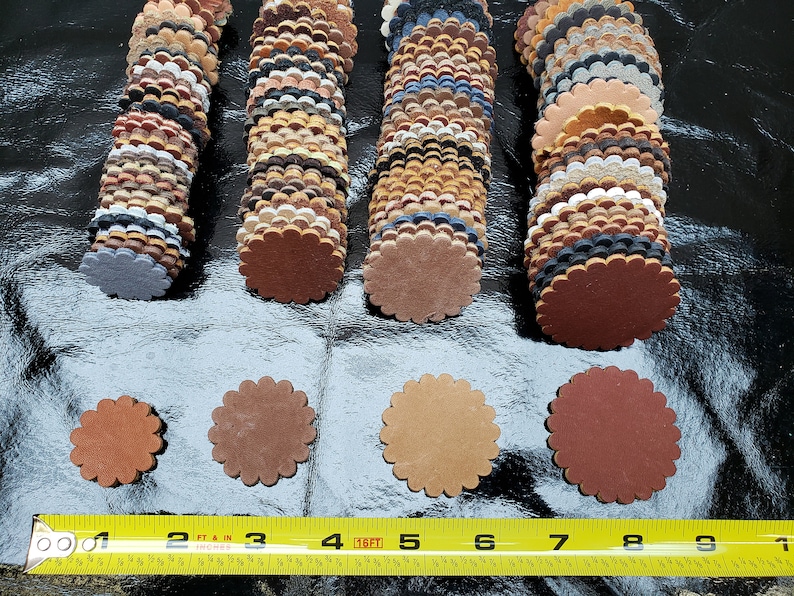 Leather Rosettes Concho's Natural Colorsc1 Etsy