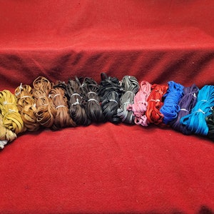 Deerskin Deer Leather 10 piece bundle - 1/4&quot; x 6 FT Lacing Cord String Craft F-5