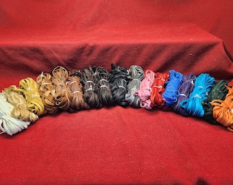 Deerskin Deer Leather 10 piece bundle - 1/4" x 6 FT Lacing Cord String Craft F-5