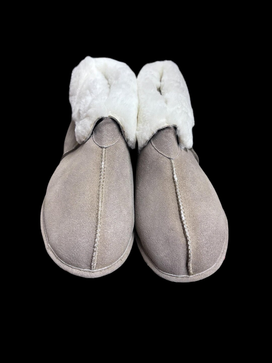 Slippers White Sheepskin With Stylized Straps