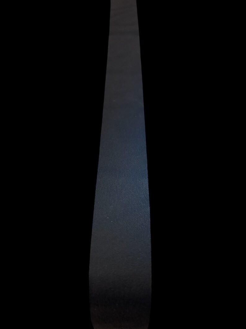 May include: A black leather belt with a smooth, textured surface.