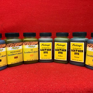 Fiebing&#39;s Leather Colors (Institutional Leather Dye) 4oz Bottle- 7 Colors To Choose From