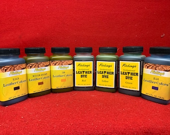 Fiebing's Leather Colors (Institutional Leather Dye) 4oz Bottle- 7 Colors To Choose From