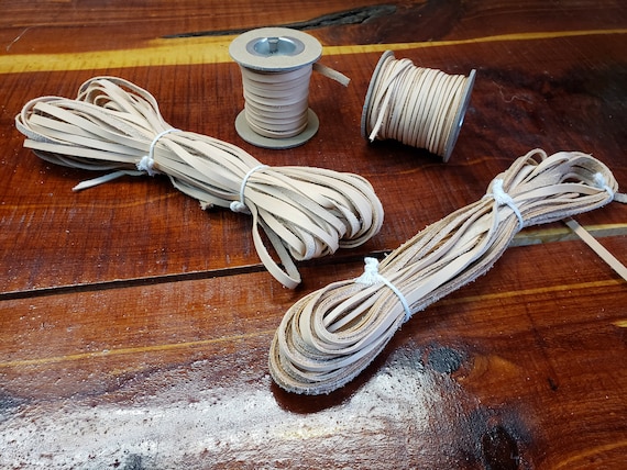 Vegetable Tanned Leather Lace Natural Color No Toxic Dyes or Chemical E18 19-22