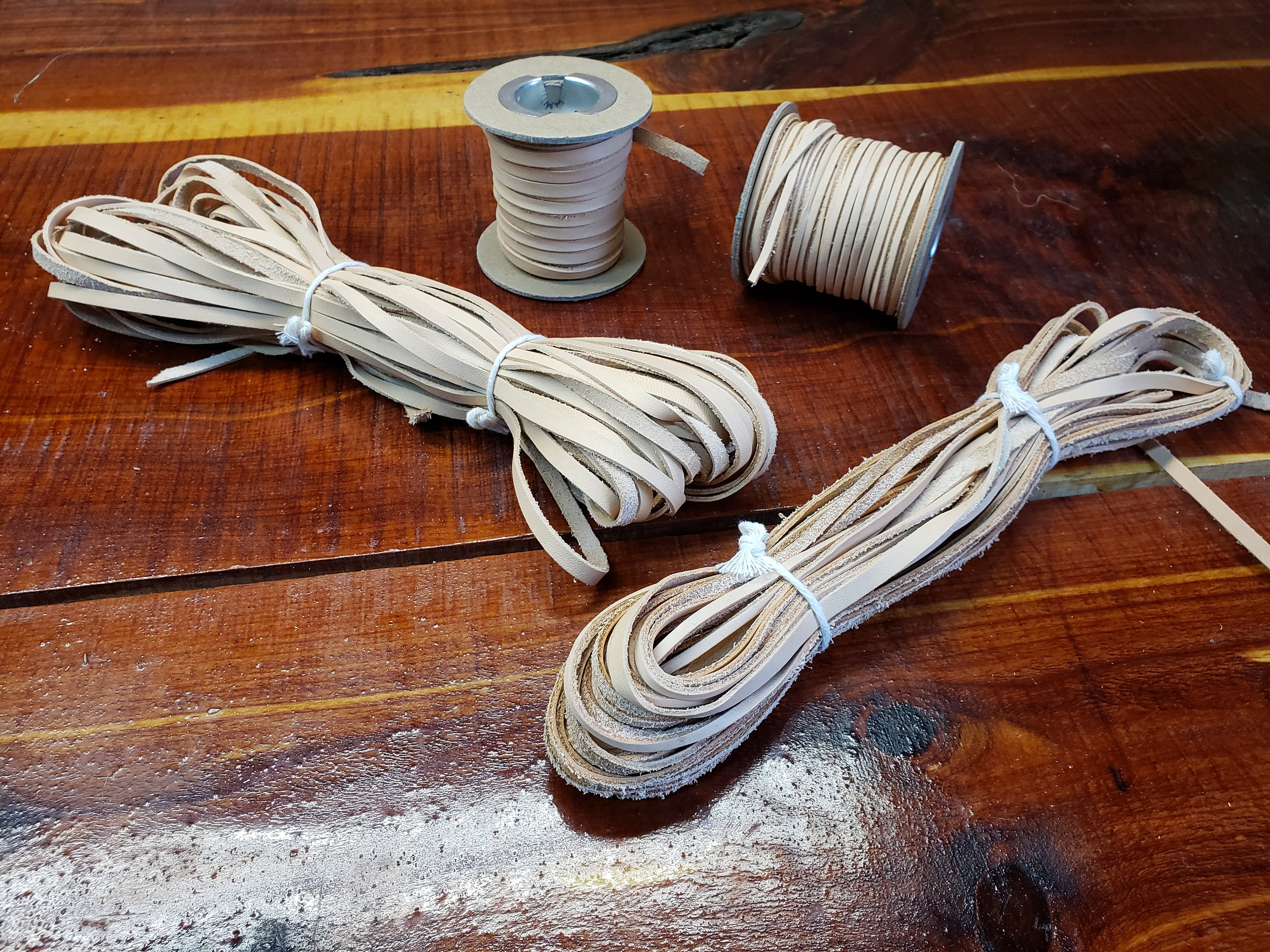 Vegetable Tanned Leather Lace Natural Color No Toxic Dyes or Chemical…
