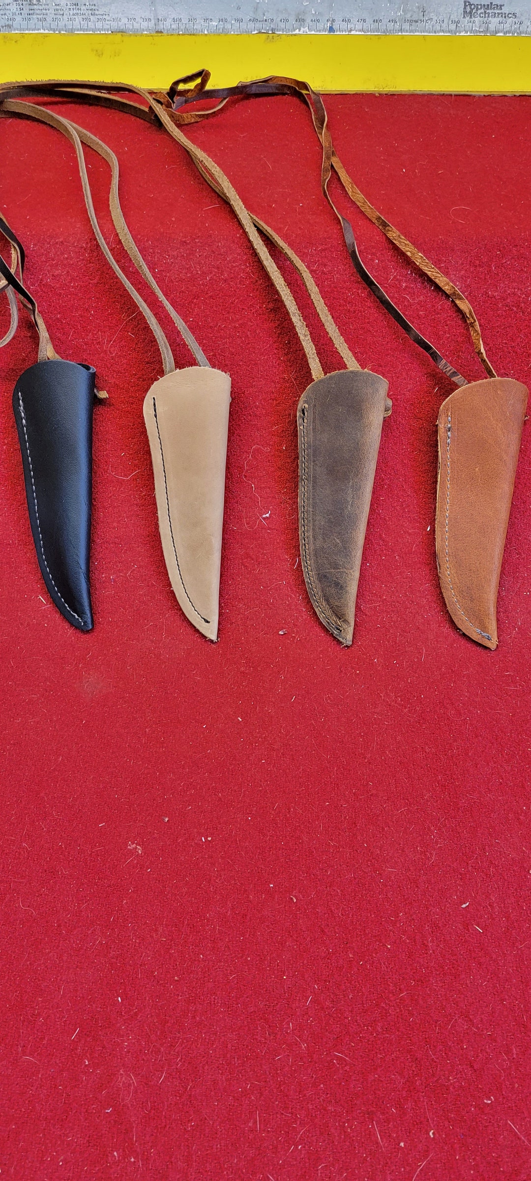 Leather Neck Knife Sheath, Cowhide Knife Sheath 6 In, 2 Colors B53 Etsy