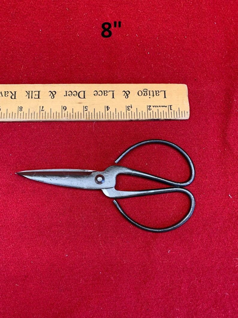 Hand Forged Scissors Primitive Style Leather Scissors 4 to choose from 8in Long