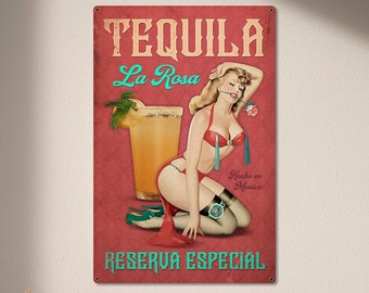 Tequila Girl METAL Liquor Advertisement FREE SHIPPING