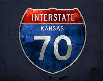 Kansas Interstate 70 METAL Sign FREE SHIPPING
