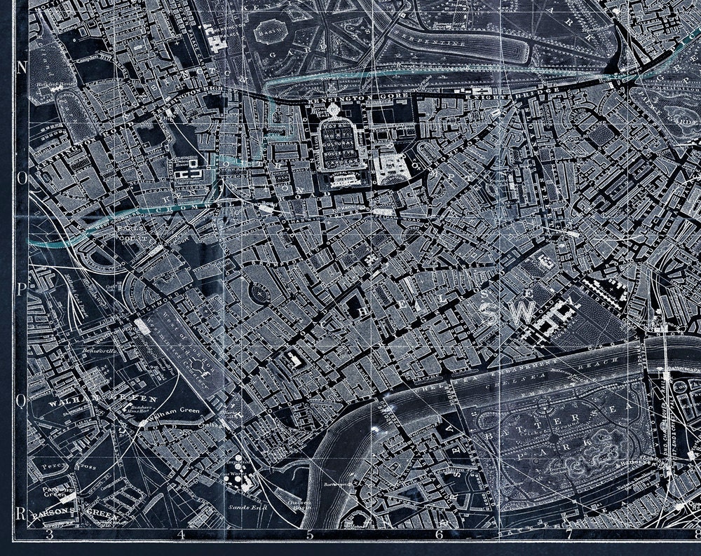 Vintage London METAL triptych 36x24 Triptych FREE Etsy