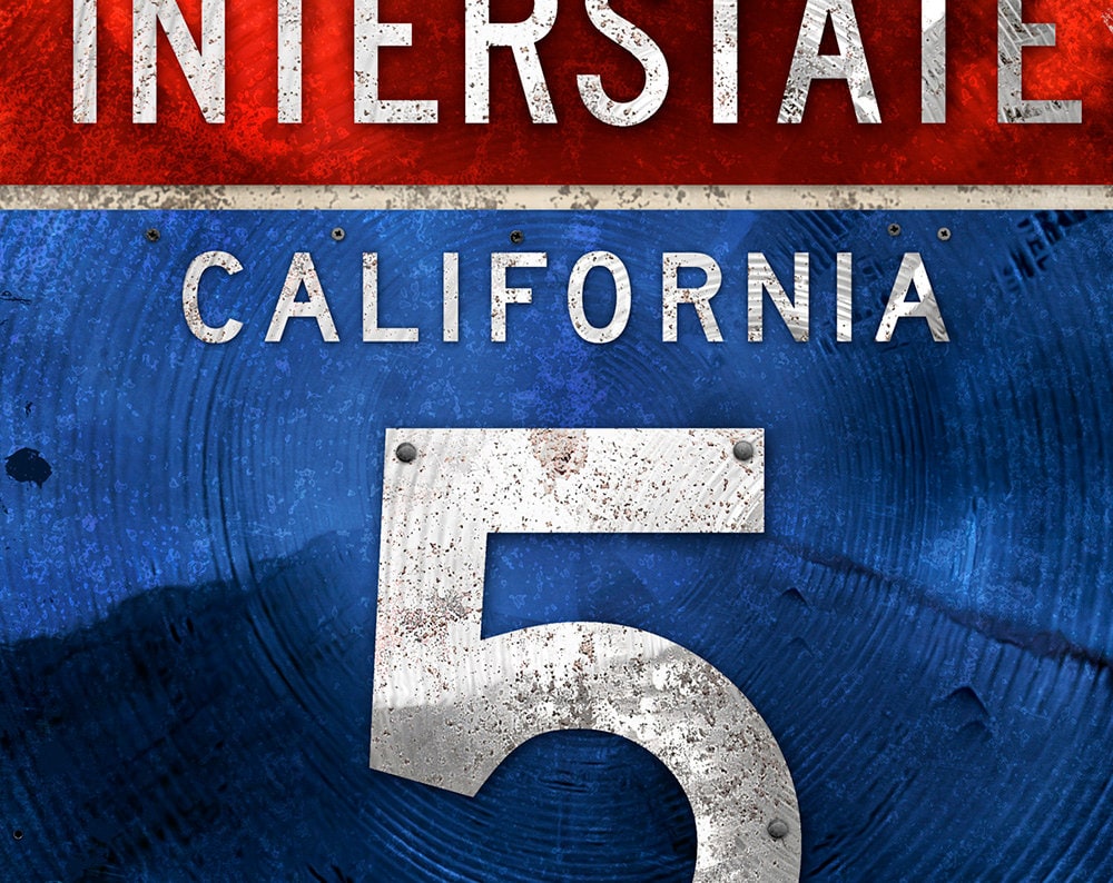 California Interstate 5 METAL Sign 15x15