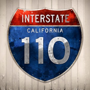 California Interstate 110 METAL Sign 15x15&quot; FREE SHIPPING