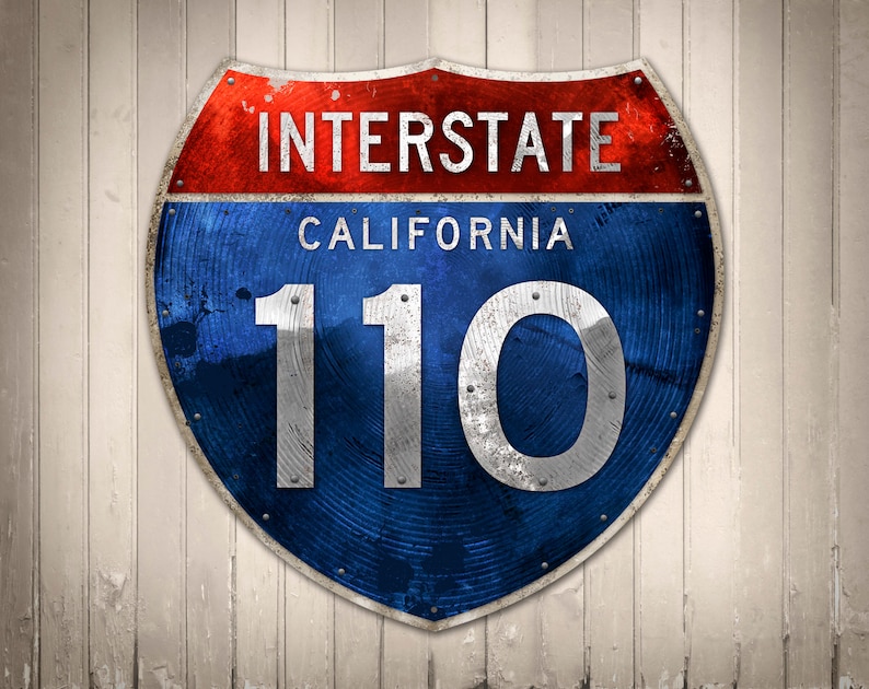 California Interstate 110 METAL Sign 15x15 FREE SHIPPING Etsy