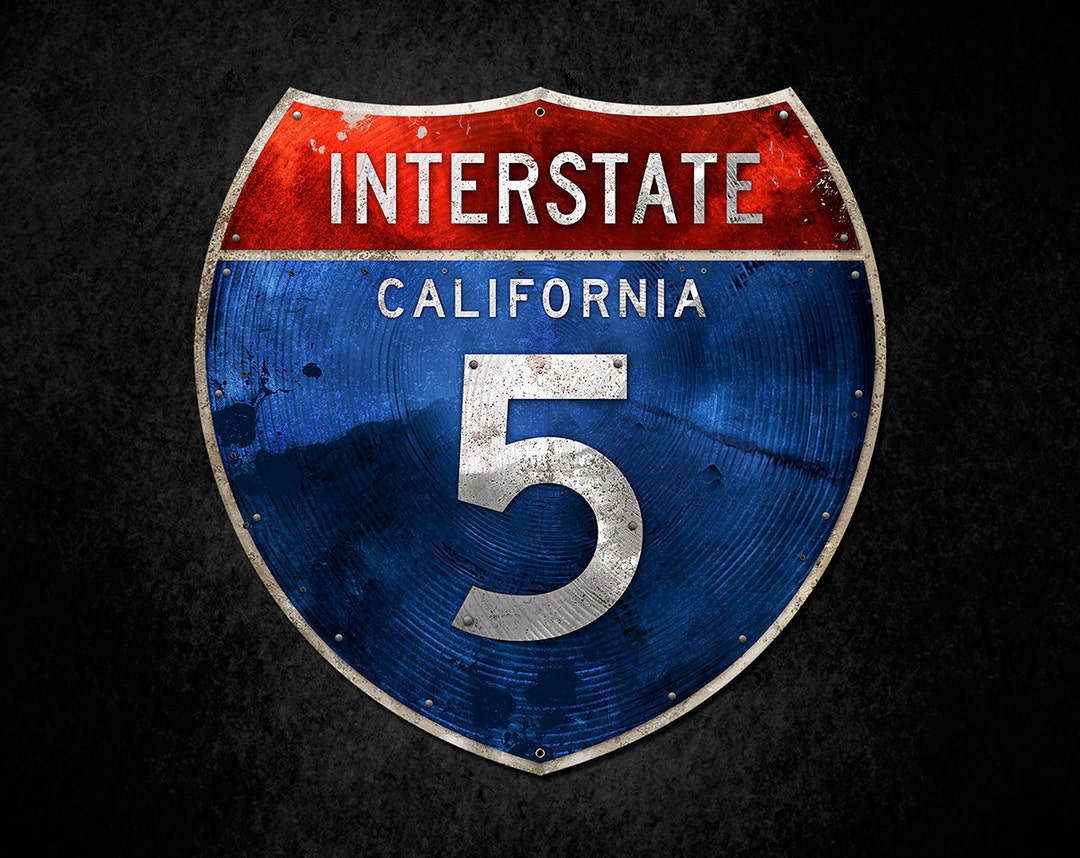 interstate ならっ carifornia 5 アルミ看板