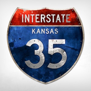 Kansas Interstate 35 METAL Sign FREE SHIPPING