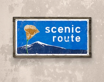 California Scenic Route FRAMED Metal Sign FREE SHIPPING