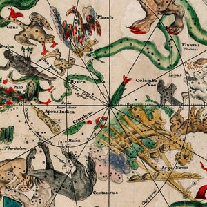 Vintage Constellation METAL Star Map FREE SHIPPING image 2
