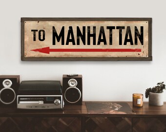 Manhattan Subway METAL Blueprint FREE SHIPPING