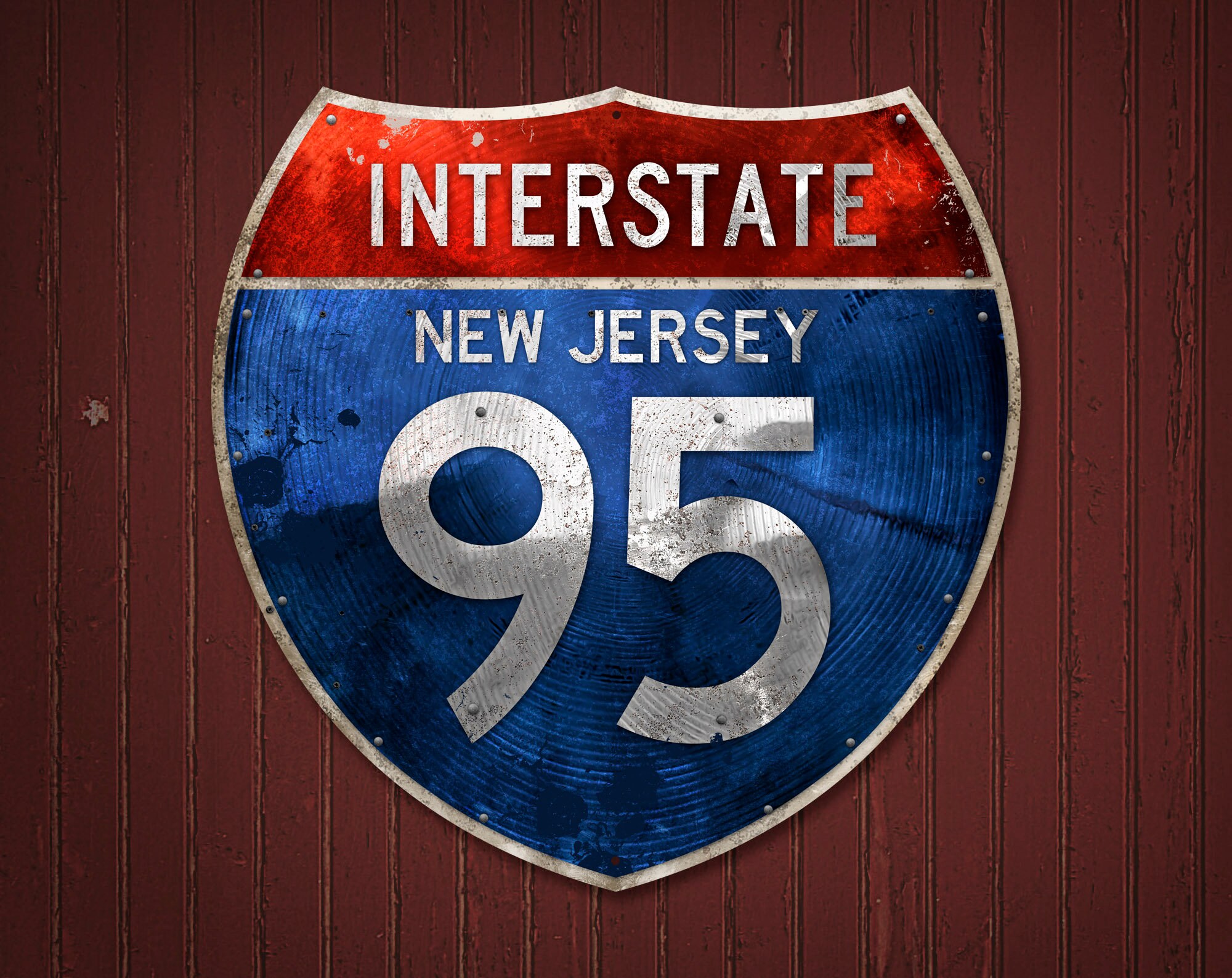 New Jersey Interstate 95 METAL Sign FREE SHIPPING - Etsy Singapore