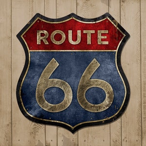 Route 66 METAL Highway Shield 15x15&quot; FREE SHIPPING