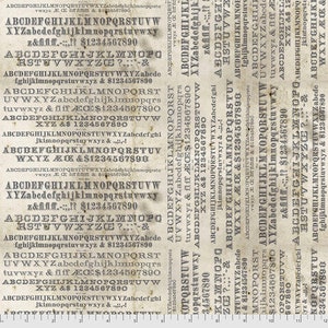 Typografia w pergaminie z Foundations autorstwa Tima Holtza dla FreeSpirit Fabrics