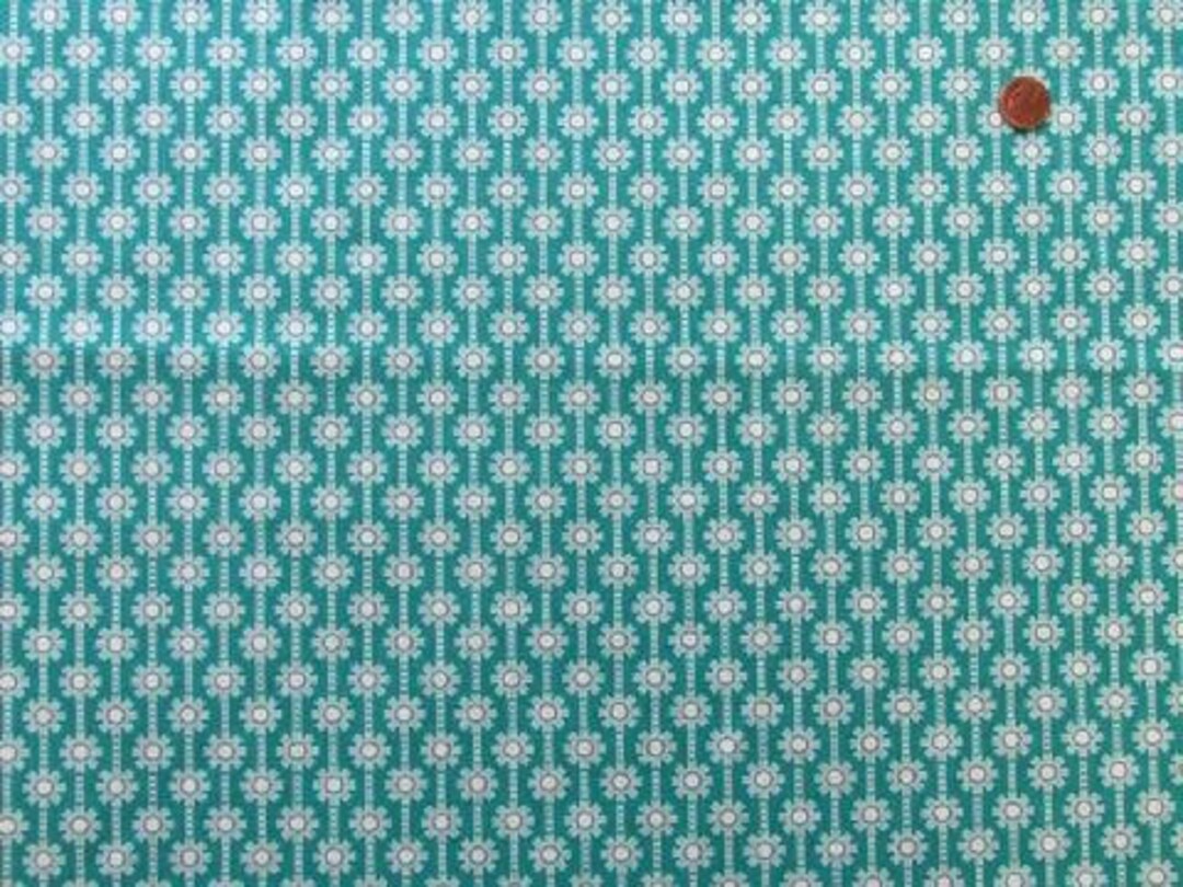 Daisy Chain In Teal B From Framework By Ellen Baker For Kokka Etsy