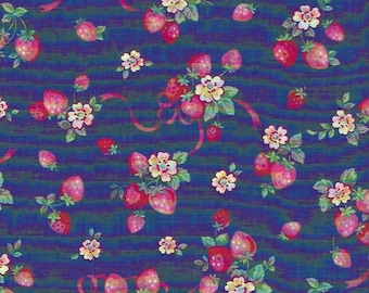 Strawberry Bouquet Color C from the 30's Collection by Atsuko Matsuyama for Yuwa of Japan