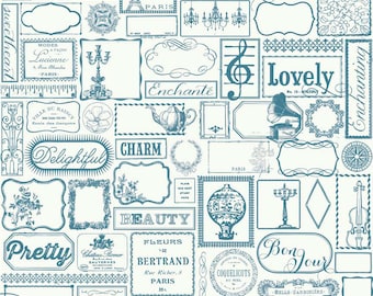 Label in Aqua uit Lost and Found 2 door mijn geestesoog voor Riley Blake