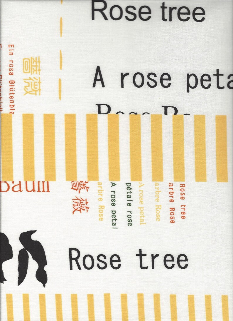 Arbol de Rosa Color B by Yoshiko Jinzenji for Yuwa of Yapan
