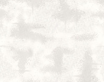 May include: White fabric with a subtle gray speckled pattern and a fine grid texture. The fabric has a slightly rough, linen-like feel.