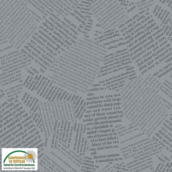 Quilters Combination Newsprint in White Quilters Combination Newsprint in White