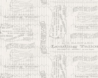 Tailored in Parchment  from Foundations by Tim Holtz for FreeSpirit Fabrics