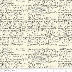 Dear Folks Parchment from Art Journal  by J. Wecker Frisch for Riley Blake Designs