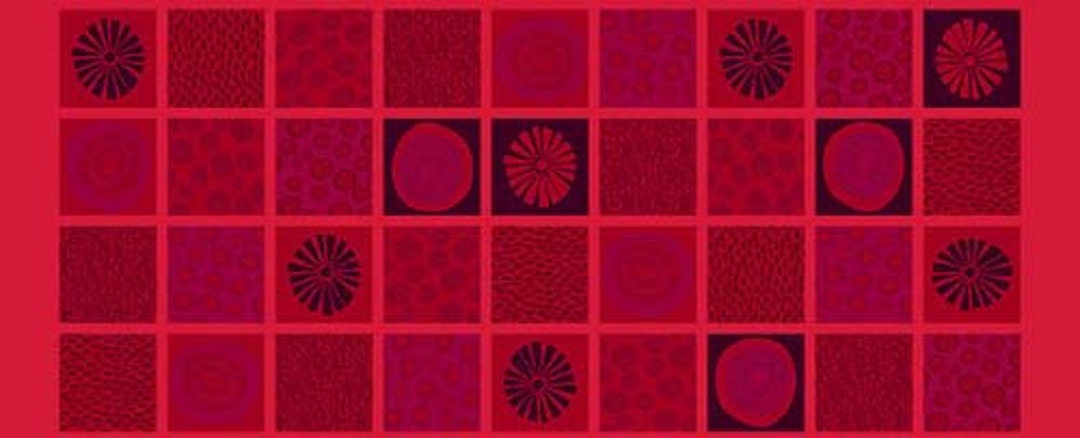 Mori 5 Inch Squares Panel in Red From Stof of Denmark - Etsy