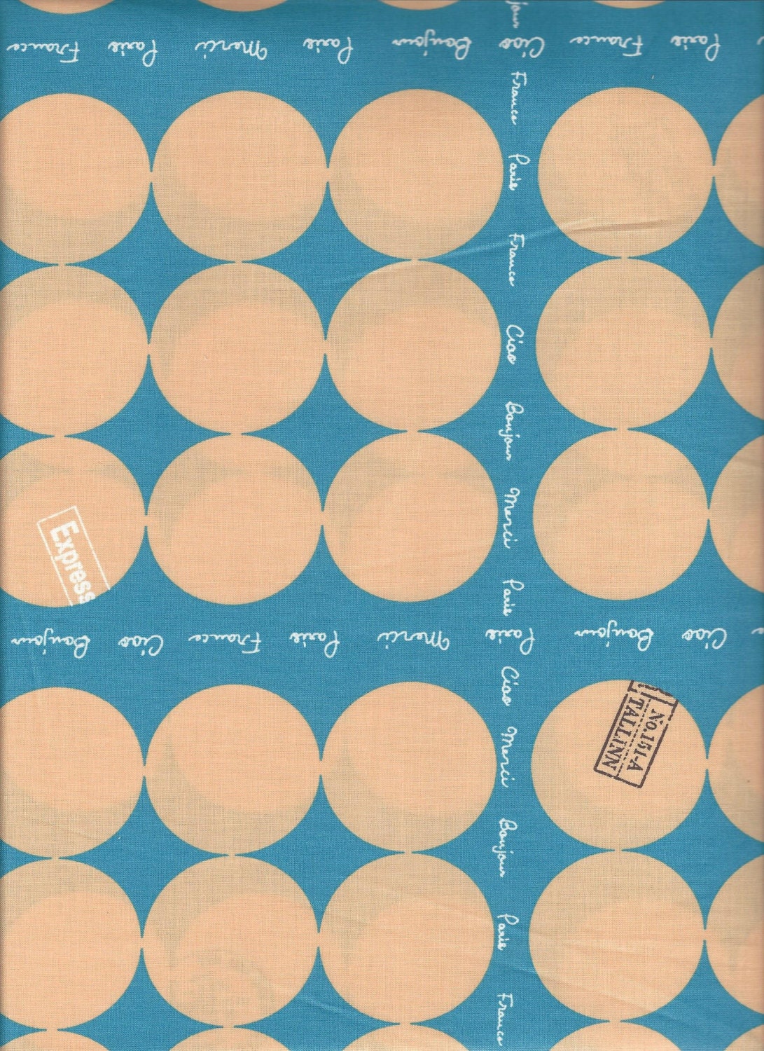 French Small Dot in Blue (col C) by Suzuko Koseki for Yuwa