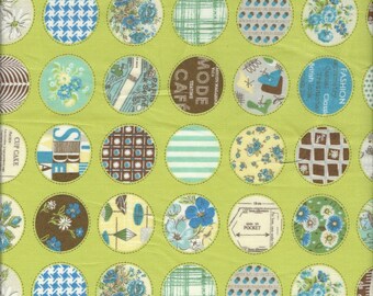 Small Retro Circles  Col D by Suzuko Koseki for  Yuwa of Japan