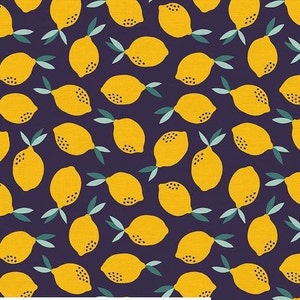 Lemons in Navy from Fruity by Maja Ronnback fro Paintbrush Studios