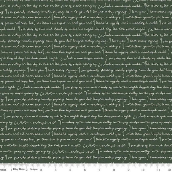 Gingham Fields Text in Forest from  Riley Blake Designs